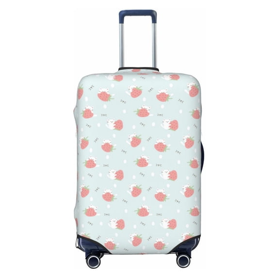 Salouo Strawberry Pattern Travel Dust-proof Suitcase Cover, Softside Suitcase Protector Luggage Cover Protector for 18-32inch ,Not Included Suitcase