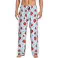 thumbnail image 1 of Salouo Strawberry Print Pajama Pants for Men, Lounge Pants Elastic Waistband Casual Men's sleepwear Loungewear Sleep Pajama Pant -X-Large, 1 of 7