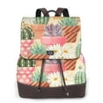 thumbnail image 1 of Salouo Succulent And Cactus Pattern PU Leather Backpack,Purse for Women Fashion Multipurpose Design Handbag Ladies Shoulder Bags Travel Backpack, 1 of 4