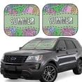 thumbnail image 1 of Salouo Summer Pattern Car Windshield Sun Shade Foldable | Front Windshield Shade for Sun, Heat and UV Rays | Interior Sun Protection-Large, 1 of 6