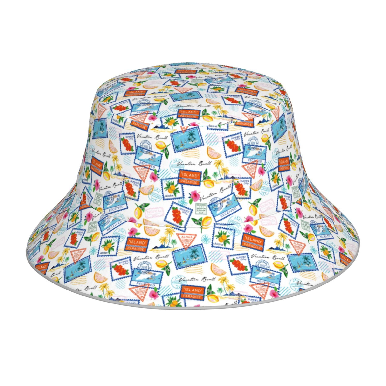 Wholesale Hawaii Men Un Hat Reversible Printed Bucket Hat Large Head Ize Bucket Hat Un hat,10 Pieces