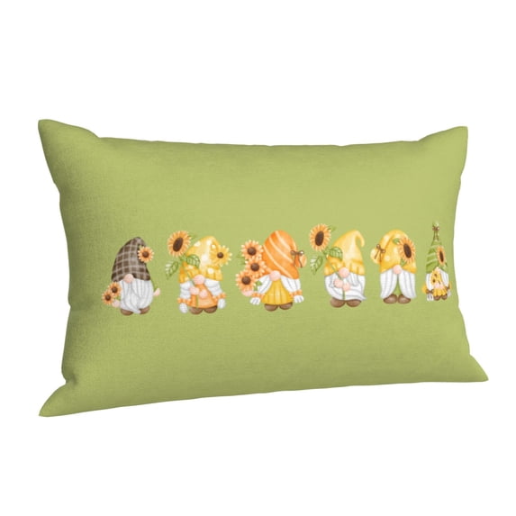 Salouo Sunflower Gnomes 5 Pattern Pillow Cases,1PC Pillow Covers with Envelope Closure Decorative Pillow Case for Bed Couch,Pillows Not Included-14"x20"