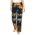 thumbnail image 1 of Salouo Sunflower Welcome A Print Women's Pajama Pants Casual Loose Sweatpants PJs Flowy Pants Drawstring Palazzo for Women Wide Leg Pants Lounge Pajama -XX-Large, 1 of 8