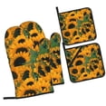 thumbnail image 1 of Salouo Sunflowers 7 for Oven Mitts and Potholders BBQ Gloves-Oven Mitts and Pot Holders Non-Slip Cooking Gloves for Cooking Baking Grilling (4-Piece Set), 1 of 6