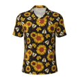 thumbnail image 1 of Salouo Sunflowers And Bww for Men's Short Sleeve Polo Shirts,Polo Shirts for Men Performance Short Sleeve Golf Shirt Athletic Casual Collared T-Shirt-3X-Large, 1 of 8
