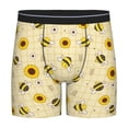 thumbnail image 1 of Salouo Sunflowers Bee Pattern Men's Boxer Briefs, Soft & Breathable Underwear Elastic Waistband Briefs for Men,1-Pack, 1 of 7