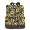 thumbnail image 1 of Salouo Sunflowers Pattern PU Leather Backpack,Purse for Women Fashion Multipurpose Design Handbag Ladies Shoulder Bags Travel Backpack, 1 of 4