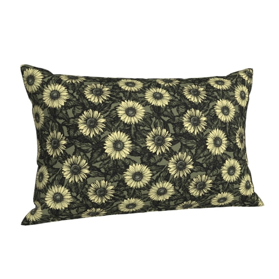 Salouo Sunflowers Pattern Pillow Cases,1PC Pillow Covers with Envelope Closure Decorative Pillow Case for Bed Couch,Pillows Not Included-16"x24"