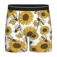 thumbnail image 1 of Salouo Sunflowers and Bees Pattern Men's Boxer Briefs, Soft & Breathable Underwear Elastic Waistband Briefs for Men,1-Pack, 1 of 7