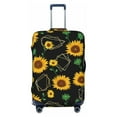 thumbnail image 1 of Salouo Sunflowers3 Pattern Travel Dust-proof Suitcase Cover, Softside Suitcase Protector Luggage Cover Protector for 18-32inch ,Not Included Suitcase, 1 of 8