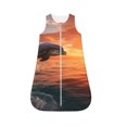 Salouo Sunset Dancing Dolphin B Print Baby Sleep Sack Wearable Blanket