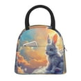 thumbnail image 1 of Salouo Sunshine Colorful Cloud Rabbit for Insulated Lunch Bag for Women/Men - Leakproof Cooler Tote Bag Organizer - Reusable Lunch Box for Office Picnic Hiking Beach-One Size, 1 of 6