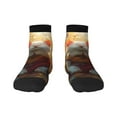 thumbnail image 1 of Salouo Sunshine Flower Meditating Cat Pattern Unisex Middle Tube Socks,Middle-Finger Knee High Socks Over The Calf Tube Stocking Crew Stockings for Women and Men Tube Socks, 1 of 8