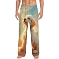 thumbnail image 1 of Salouo Sunshine Golden Cloud Dog Print Pajama Pants for Men, Lounge Pants Elastic Waistband Casual Men's sleepwear Loungewear Sleep Pajama Pant -X-Large, 1 of 7