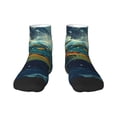 thumbnail image 1 of Salouo Surfing Turtle Pattern Unisex Middle Tube Socks,Middle-Finger Knee High Socks Over The Calf Tube Stocking Crew Stockings for Women and Men Tube Socks, 1 of 8