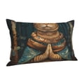 thumbnail image 1 of Salouo Surreal Meditating Cat Pattern Pillow Cases,1PC Pillow Covers with Envelope Closure Decorative Pillow Case for Bed Couch,Pillows Not Included-16"x24", 1 of 6