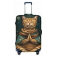 thumbnail image 1 of Salouo Surreal Meditating Cat Pattern Travel Dust-proof Suitcase Cover, Softside Suitcase Protector Luggage Cover Protector for 18-32inch ,Not Included Suitcase, 1 of 8