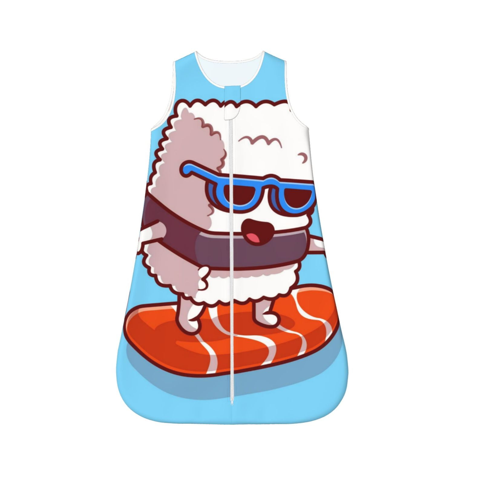 Salouo Sushi Salmon Surfing Print Baby Sleep Sack Wearable Blanket for