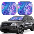 thumbnail image 1 of Salouo Swirl Blue And Purple Pattern Car Windshield Sun Shade Foldable | Front Windshield Shade for Sun, Heat and UV Rays | Interior Sun Protection-Large, 1 of 6