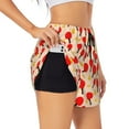 thumbnail image 1 of Salouo Table Tennis Rackets 1 Print Women's 2 in 1 Running Shorts Double-Layer Shorts Athletic Workout Gym Yoga Shorts Running Shorts for Women-Medium, 1 of 7