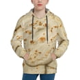 thumbnail image 1 of Salouo Taco Tortillas Pattern Hoodie Sweatshirt for Youth, Fall Pullover Hoodie Sweatshirt Long-Sleeve Pullover Hooded Sweatshirt-Medium, 1 of 6