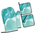 thumbnail image 1 of Salouo Teal Turquoise 1 for Oven Mitts and Potholders BBQ Gloves-Oven Mitts and Pot Holders Non-Slip Cooking Gloves for Cooking Baking Grilling (4-Piece Set), 1 of 6