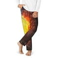 thumbnail image 1 of Salouo Tennis Ball On Fire And Water Pattern Boys Pajama Pants,Long Sleep Pants for Girls Soft Lounge Pj Bottoms Sleep Pants with Pockets-XS(5-6), 1 of 6