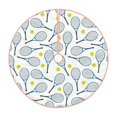 thumbnail image 1 of Salouo Tennis Rackets And Balls Christmas Tree Skirt 30" Farmhouse Christmas Decorations Snowman Xmas Tree Skirt Tree Mat for Holiday Party Decor, 1 of 8
