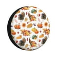 thumbnail image 1 of Salouo Thanksgiving Turkeys 1 Print Spare Tire Cover 14-17 inch Spare Tire Protector Universal Tough Tire Wheel Cover for Trailer SUV and Truck-16 inch, 1 of 6