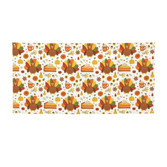 Salouo Thanksgiving With Turkey Pattern Holiday Banner Outside Party Decoration Banner (1PC) Festival Supplies Fit for Birthday Parties & Celebrations & Chrismas-Small