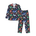 thumbnail image 1 of Salouo The Underwater World Print Button-Front Long Sleeve Pajama Set for Men, Soft 2Pjs Men's Long Sleeve Sleepwear-XX-Large, 1 of 7
