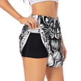 thumbnail image 1 of Salouo Tiger Butterfly Floral Art Print Women's 2 in 1 Running Shorts Double-Layer Shorts Athletic Workout Gym Yoga Shorts Running Shorts for Women-Large, 1 of 7
