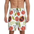 thumbnail image 1 of Salouo Tomatoes Pattern Men's Sleep Pajama Shorts,Pajama Bottoms Elastic Waistband Sleep Pajama Short PJ Shorts for Men -4X-Large, 1 of 6