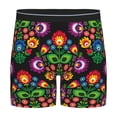 thumbnail image 1 of Salouo Traditional Floral Polish Pattern Men's Boxer Briefs, Soft & Breathable Underwear Elastic Waistband Briefs for Men,1-Pack, 1 of 7