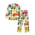 thumbnail image 1 of Salouo Transports with Animals Print Button-Front Long Sleeve Pajama Set for Men, Soft 2Pjs Men's Long Sleeve Sleepwear-Large, 1 of 7