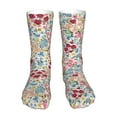 thumbnail image 1 of Salouo Trendy Floral Design Pattern Fun Novelty Crew Socks,Casual Athletic Socks Neutral Socks, 1 of 7