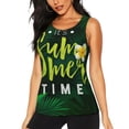 thumbnail image 1 of Salouo Tropical Summer Vibes Pattern Workout Tank Tops for Women,Gym Exercise Sleeveless Running Loose Athletic Top Fit Yoga Tops Active Shirts-Small, 1 of 7