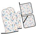 thumbnail image 1 of Salouo Tulips Flowers for Oven Mitts and Potholders BBQ Gloves-Oven Mitts and Pot Holders Non-Slip Cooking Gloves for Cooking Baking Grilling (4-Piece Set), 1 of 6