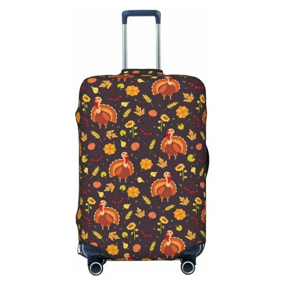 Salouo Turkey Bird Pattern Travel Dust-proof Suitcase Cover, Softside Suitcase Protector Luggage Cover Protector for 18-32inch ,Not Included Suitcase