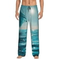 thumbnail image 1 of Salouo Turquoise Ocean Reflection Print Pajama Pants for Men, Lounge Pants Elastic Waistband Casual Men's sleepwear Loungewear Sleep Pajama Pant -XX-Large, 1 of 7