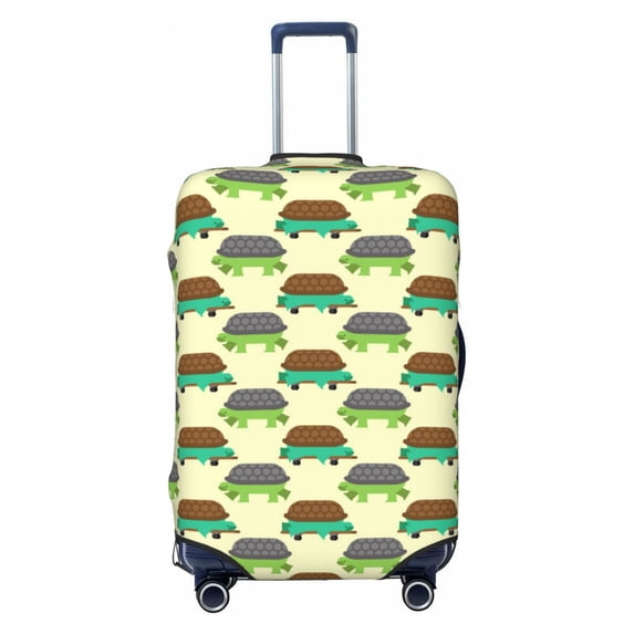 Salouo Turtle On Skateboard Pattern Travel Dust-proof Suitcase Cover, Softside Suitcase Protector Luggage Cover Protector for 18-32inch ,Not Included Suitcase
