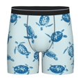 thumbnail image 1 of Salouo Turtle Pattern Men's Boxer Briefs, Soft & Breathable Underwear Elastic Waistband Briefs for Men,1-Pack, 1 of 7