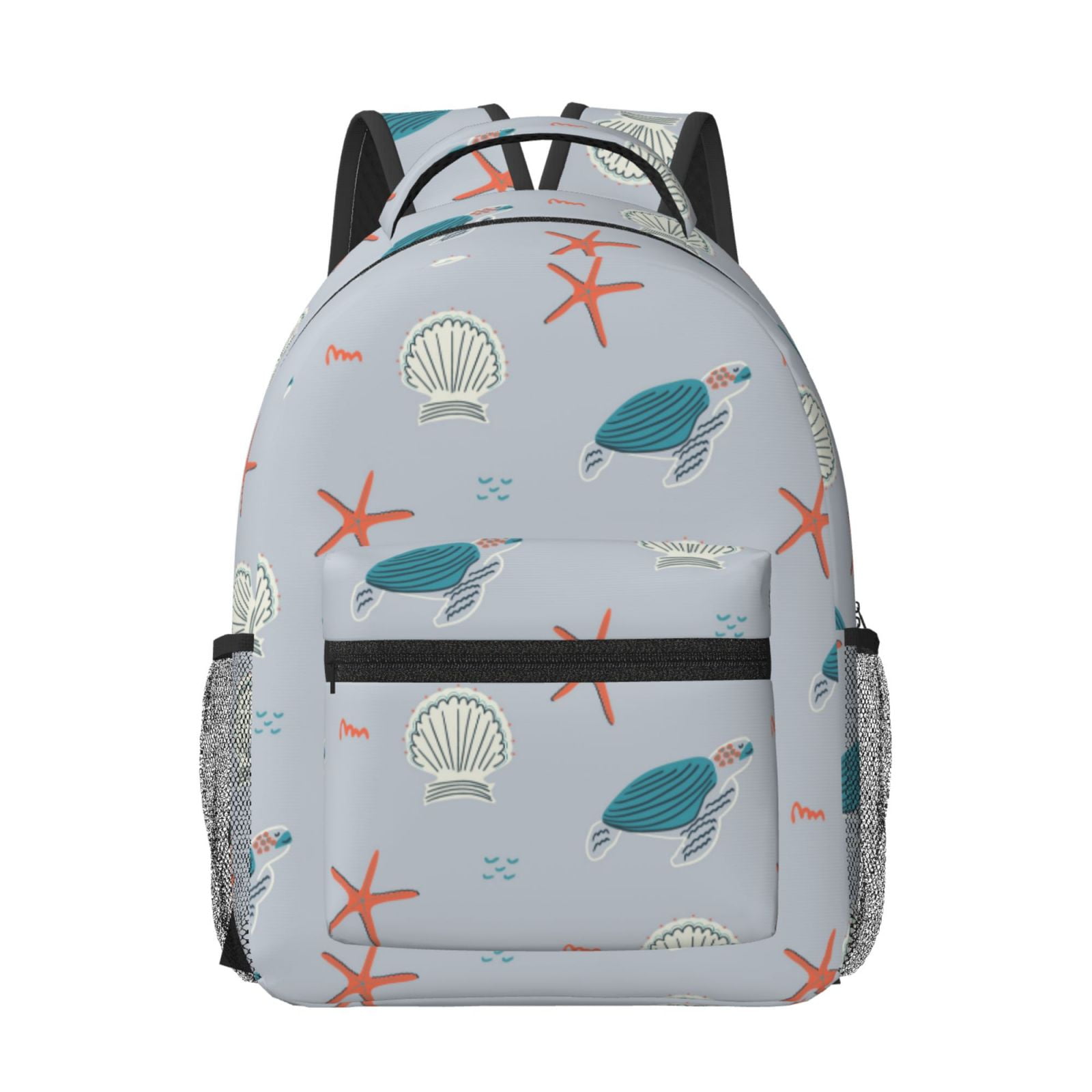 Salouo Turtles And Shells Print Laptop Backpack 16.5'' Daypack Carry On ...
