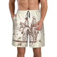thumbnail image 1 of Salouo Two Cowboys Riding Horses In The Desert Pattern Swim Trunks for Men,Men's Hawaiian Bathing Suit Swimsuits Quick Dry Swimming Board Shorts Beach Shorts with Pockets-Small, 1 of 6