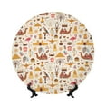 thumbnail image 1 of Salouo UAE Travel1 Pattern Bone China Decorative Plate,Holiday Decor Decorative Ceramic Plates with Stand Elegant Home DéCor for Hallway/Living Room/Bedroom-6in, 1 of 6