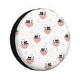 thumbnail image 1 of Salouo Umbrella Cat Print Spare Tire Cover 14-17 inch Spare Tire Protector Universal Tough Tire Wheel Cover for Trailer SUV and Truck-17 inch, 1 of 6