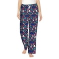 thumbnail image 1 of Salouo Underwater Animals Print Women's Pajama Pants Casual Loose Sweatpants PJs Flowy Pants Drawstring Palazzo for Women Wide Leg Pants Lounge Pajama -Small, 1 of 8