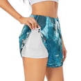 thumbnail image 1 of Salouo Underwater Dolphin Scene Print Women's 2 in 1 Running Shorts Double-Layer Shorts Athletic Workout Gym Yoga Shorts Running Shorts for Women-X-Large, 1 of 7