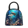 thumbnail image 1 of Salouo Underwater Fish Turtle for Insulated Lunch Bag for Women/Men - Leakproof Cooler Tote Bag Organizer - Reusable Lunch Box for Office Picnic Hiking Beach-One Size, 1 of 6