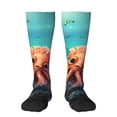 thumbnail image 1 of Salouo Underwater Plant Octopus Print Women's Men's Ankle Socks 1-pack Casual Athletic Socks for Unisex Adult Moisture-Wicking Socks for Daily Wear/Running/Sport, 1 of 8